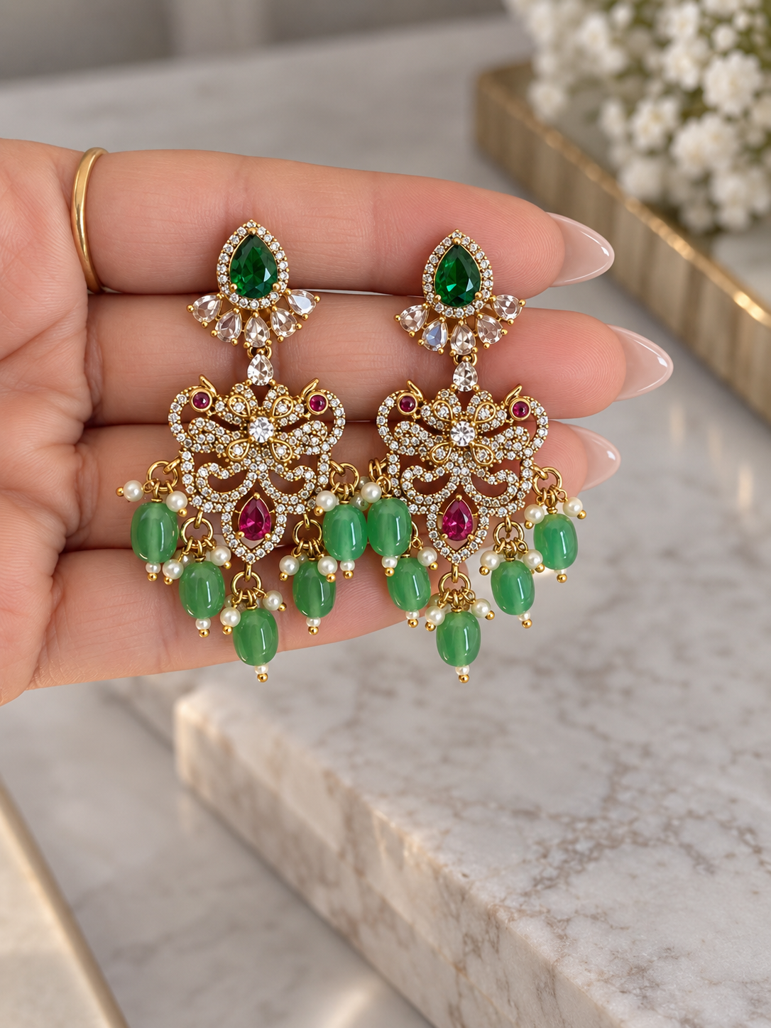 Raunak Triple Layered Victorian Style Necklace Set