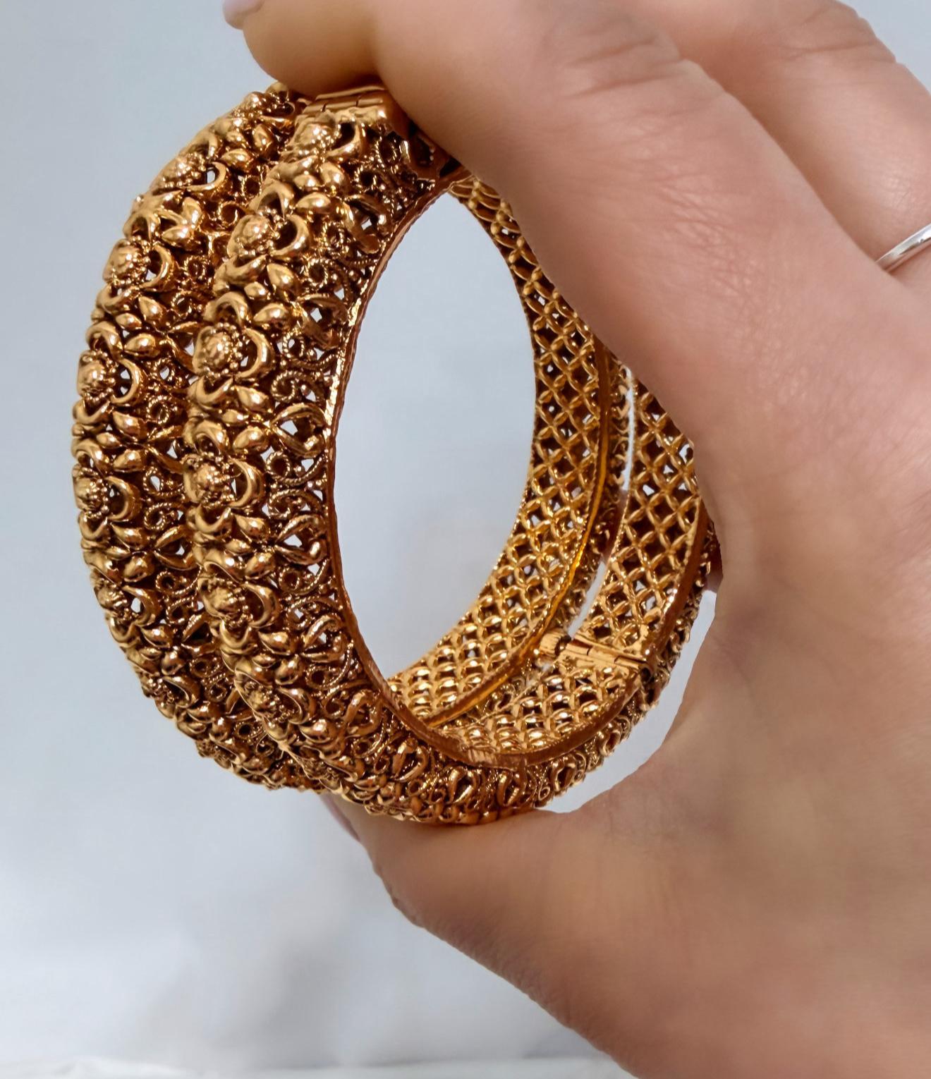 Gold Plated Bangle Set