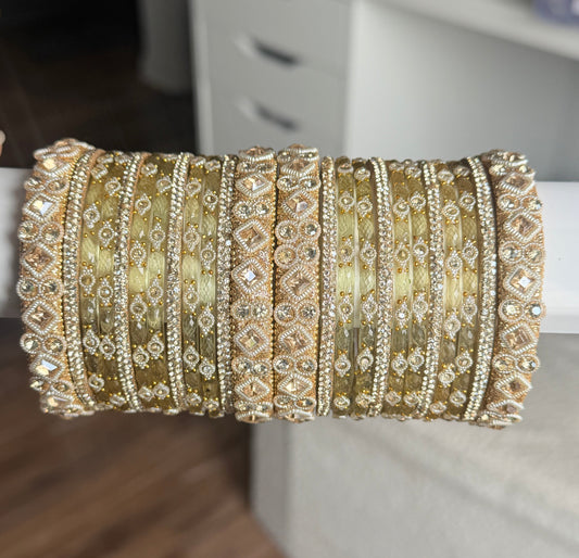 Aishawarya Glass Bangle Set- For Both Hands