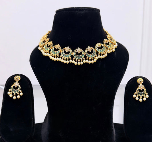 Green Goddess Kundan Set