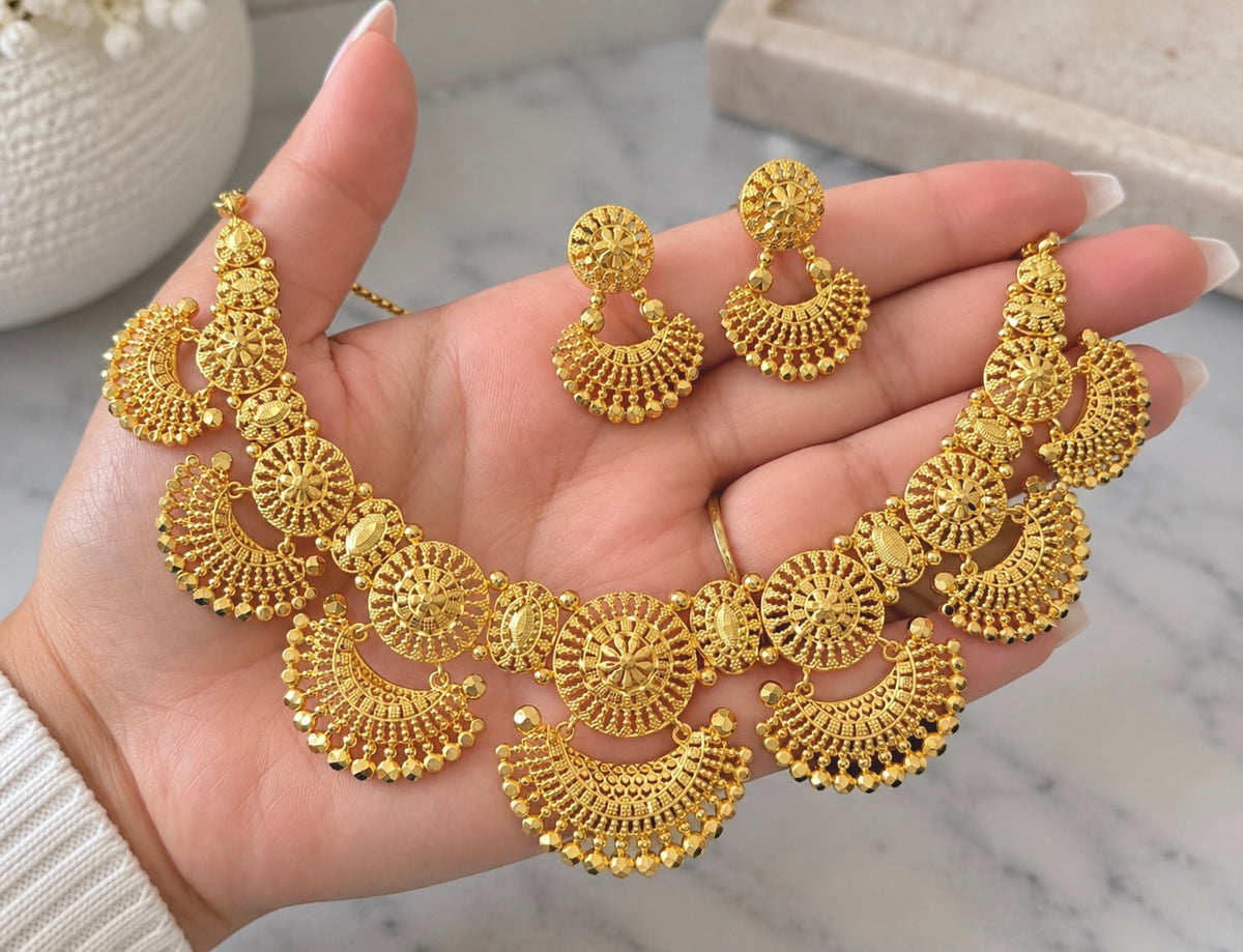 Siya Premium Gold Plated Necklace Set