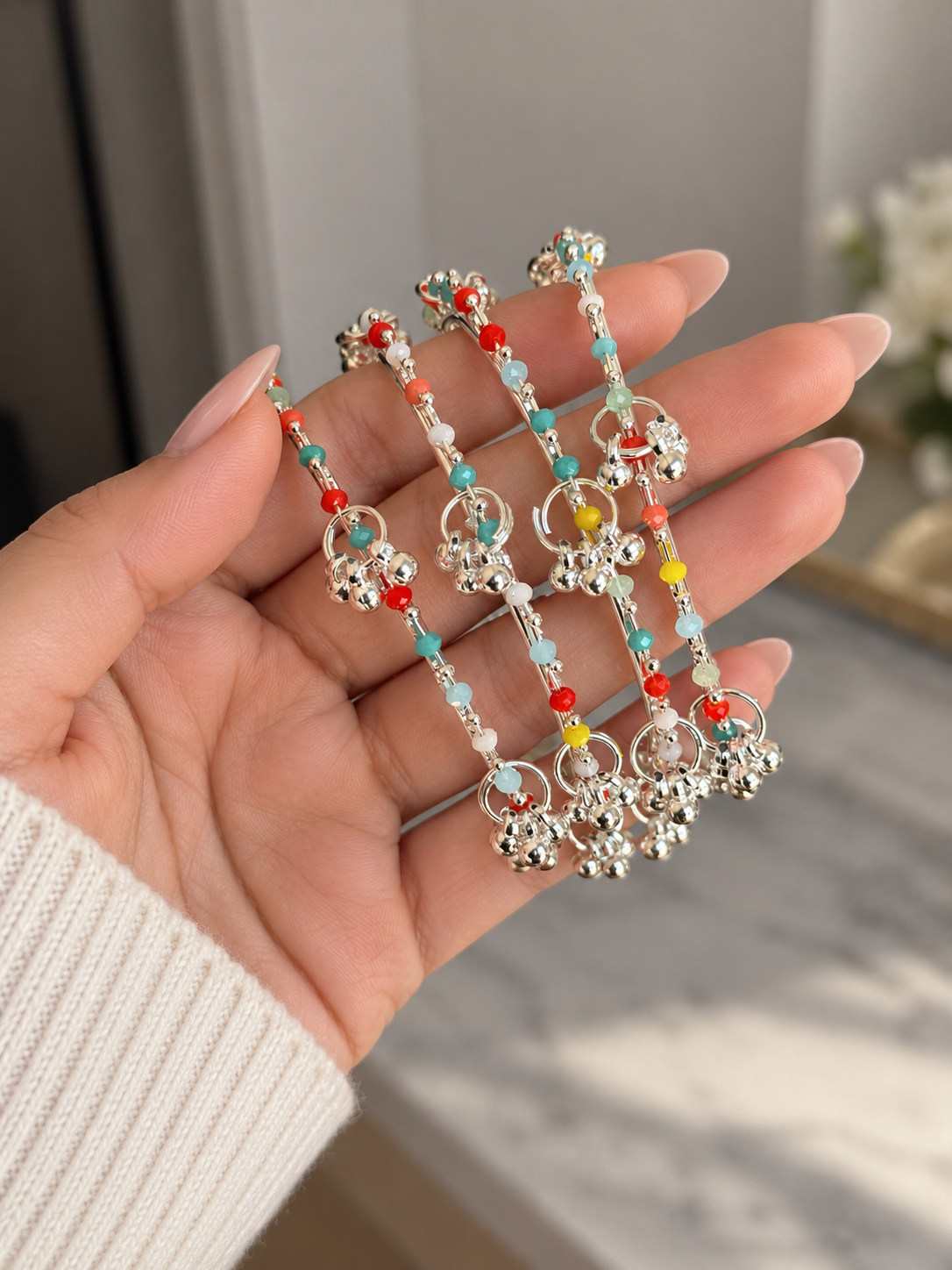 Mahi Multi Colored Ghungroo Bangle Set
