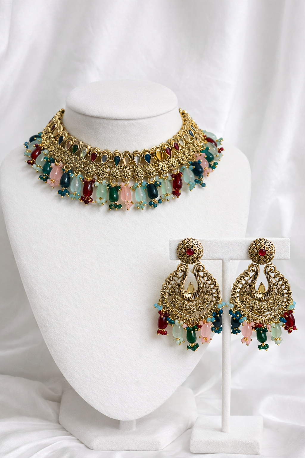 Mahira Gold Plated Necklace Set
