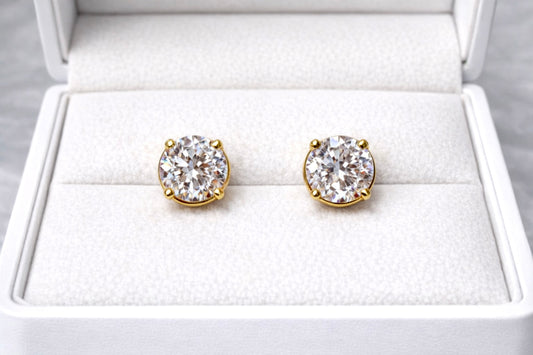 Small WG VVS Clarity Stud Earrings