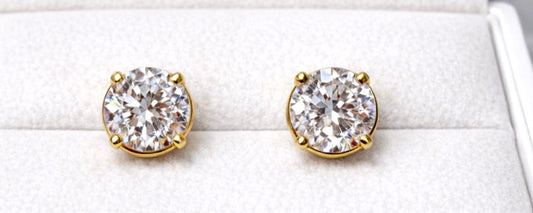Small WG VVS Clarity Stud Earrings
