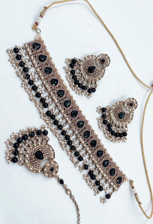 Black and Gold Choker Set