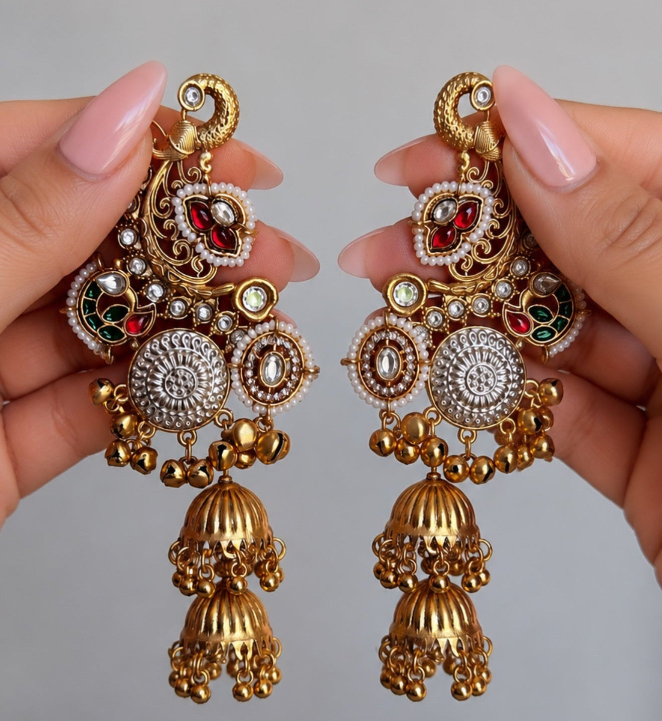 Shania Kashmiri Earrings-Earcuff Style