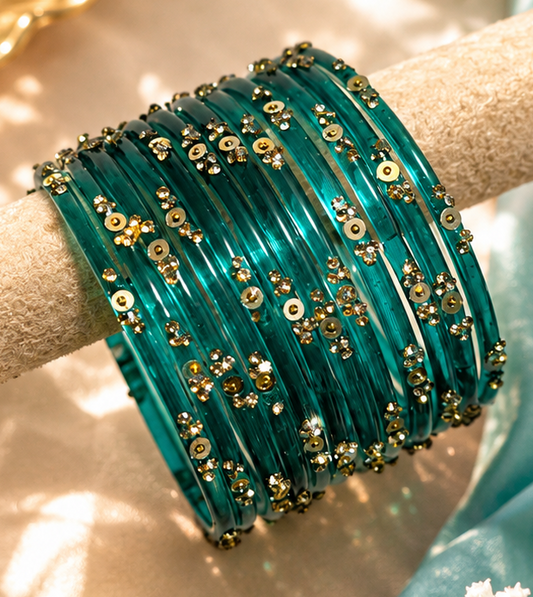 Sophia Glass Bangle Set