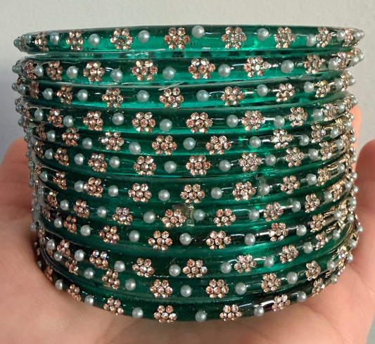 *Back in Stock* Sonal Pearl Glass Bangle Set