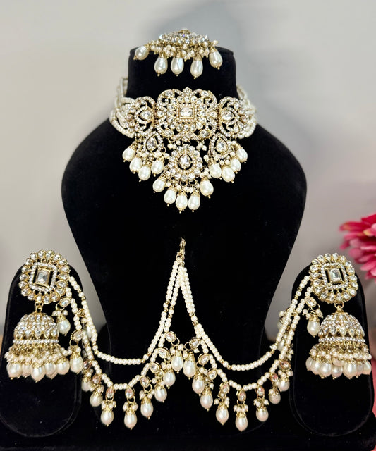 Heavy Necklace Set with Sahara Earrings