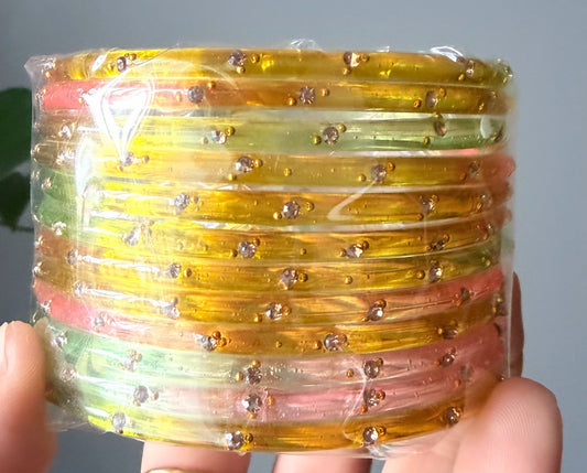 Pastel Colored Glass Bangles