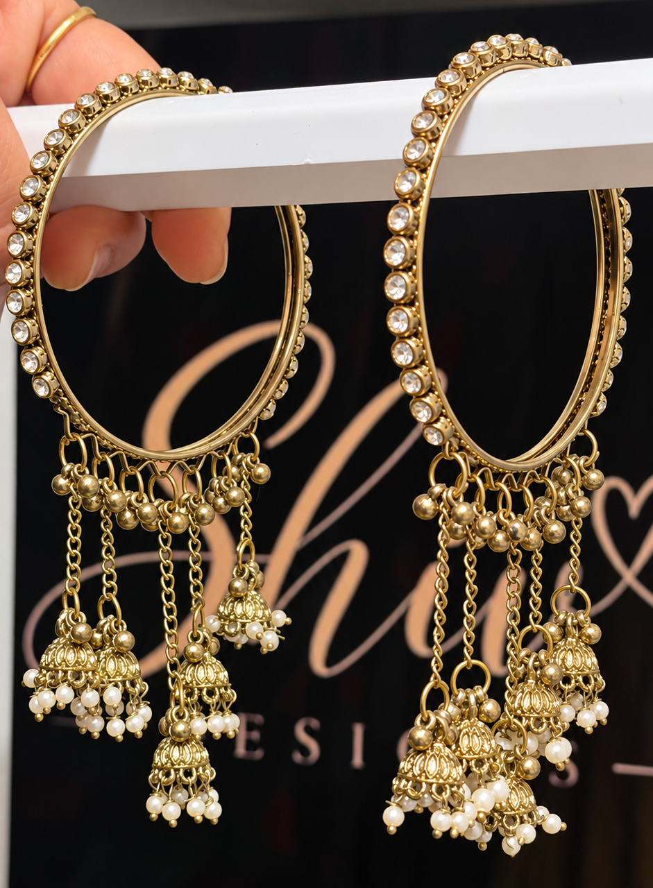 Jasmine AD Hanging Bangle Set of 2