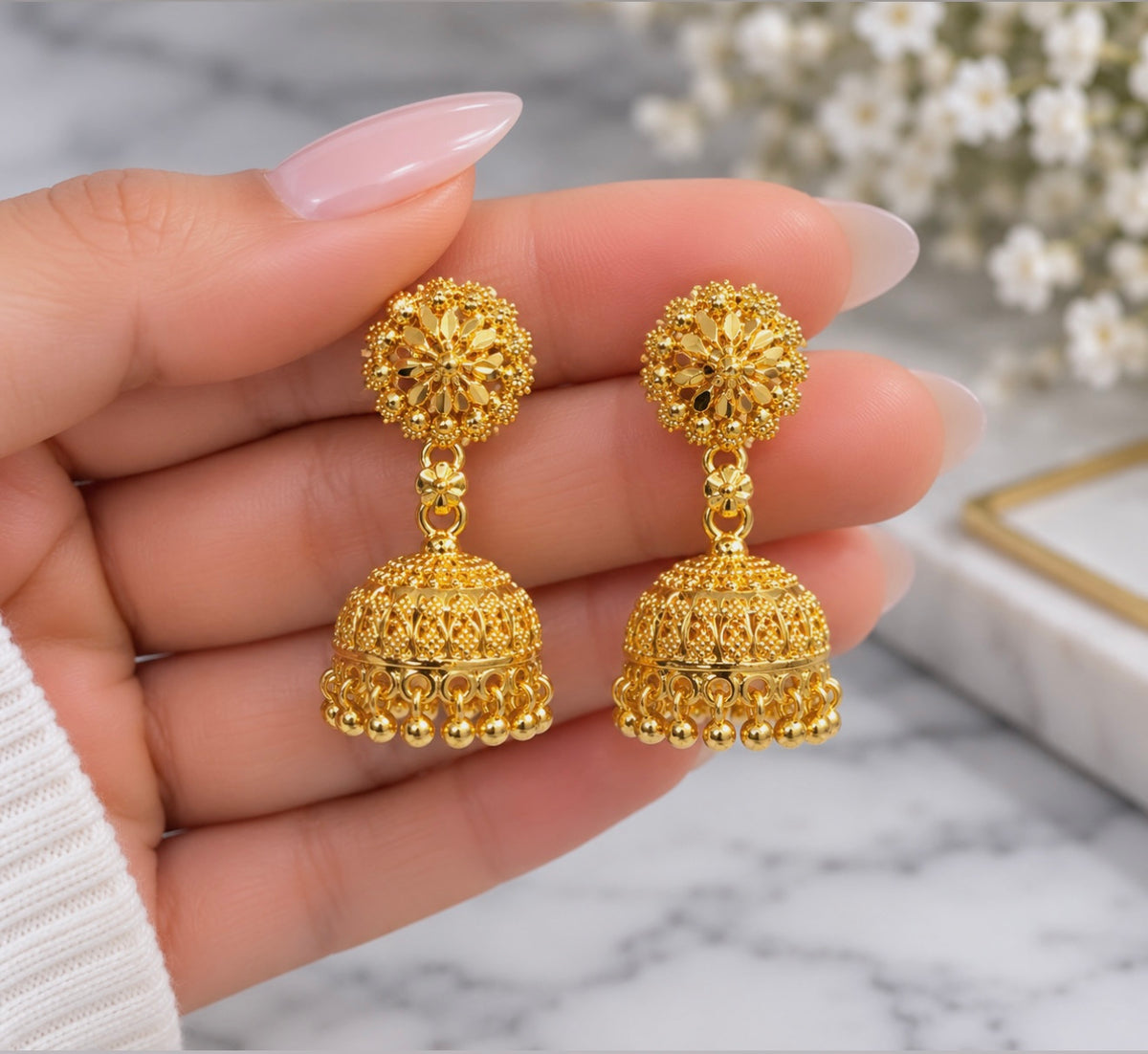 Aman Gold Plated Jhumkis