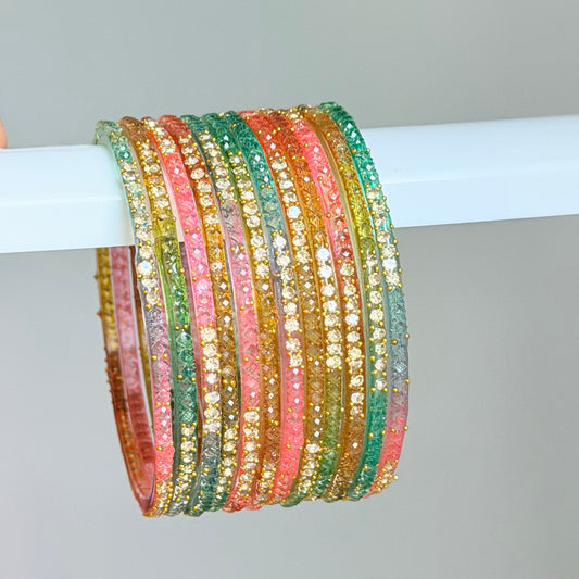 Sophia Pastel Glass Bangle Set