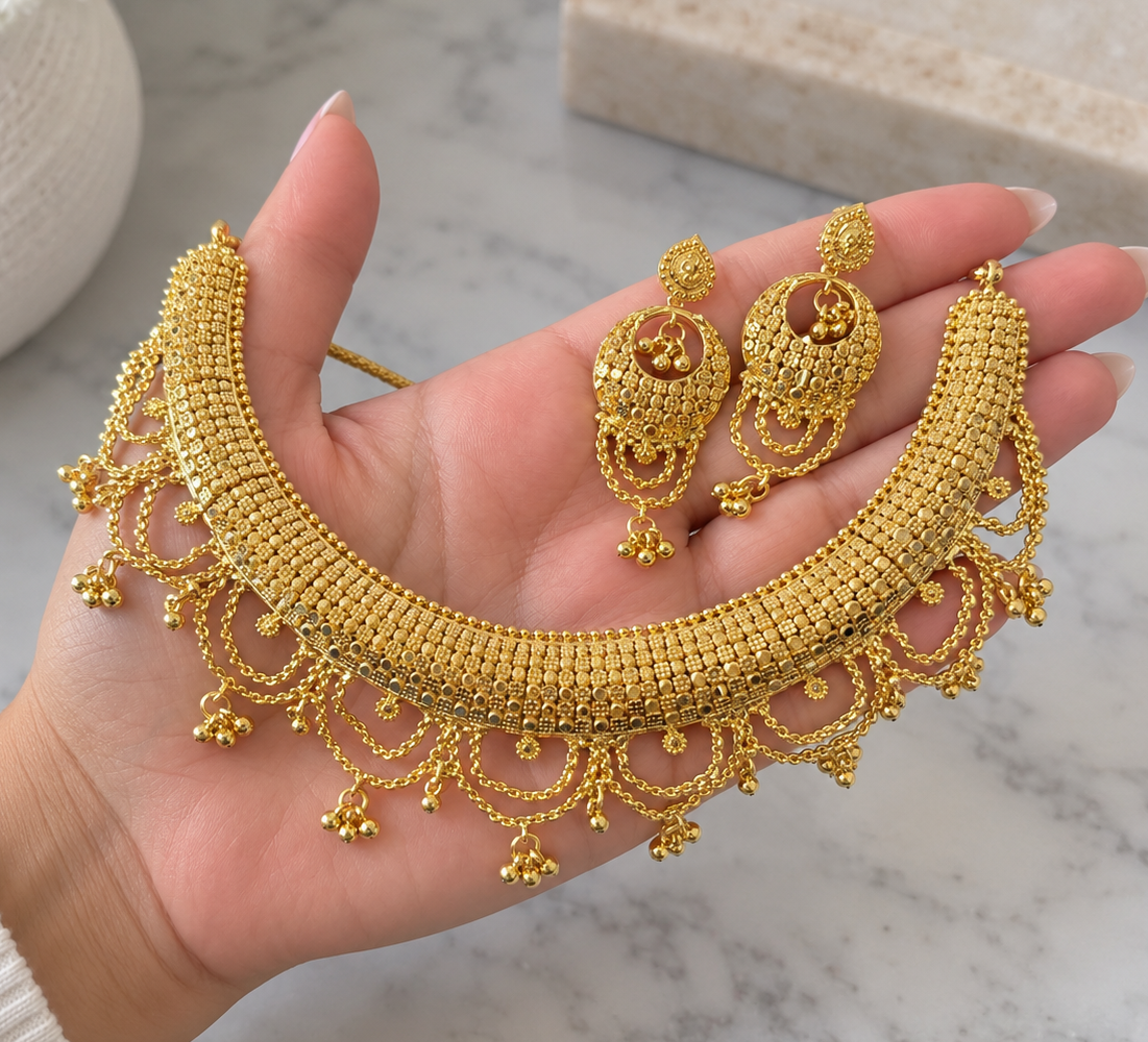 Siya Premium Gold Plated Necklace Set