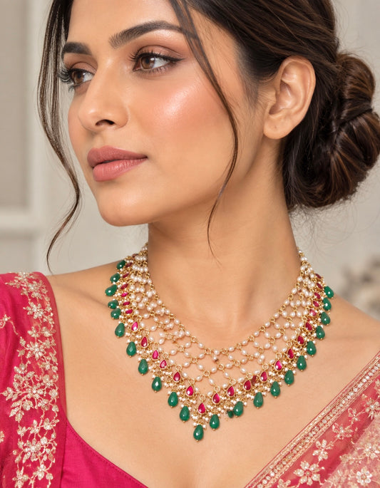 Sonal Pachi Kundan Necklace Set