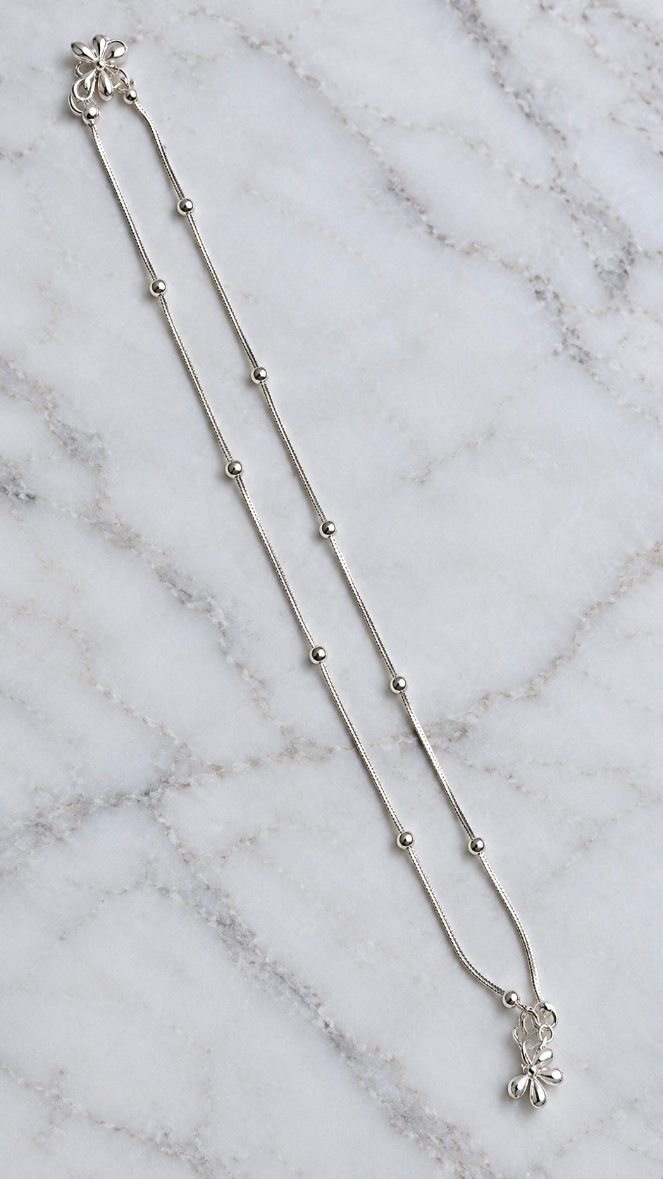Silver Sleek Anklets