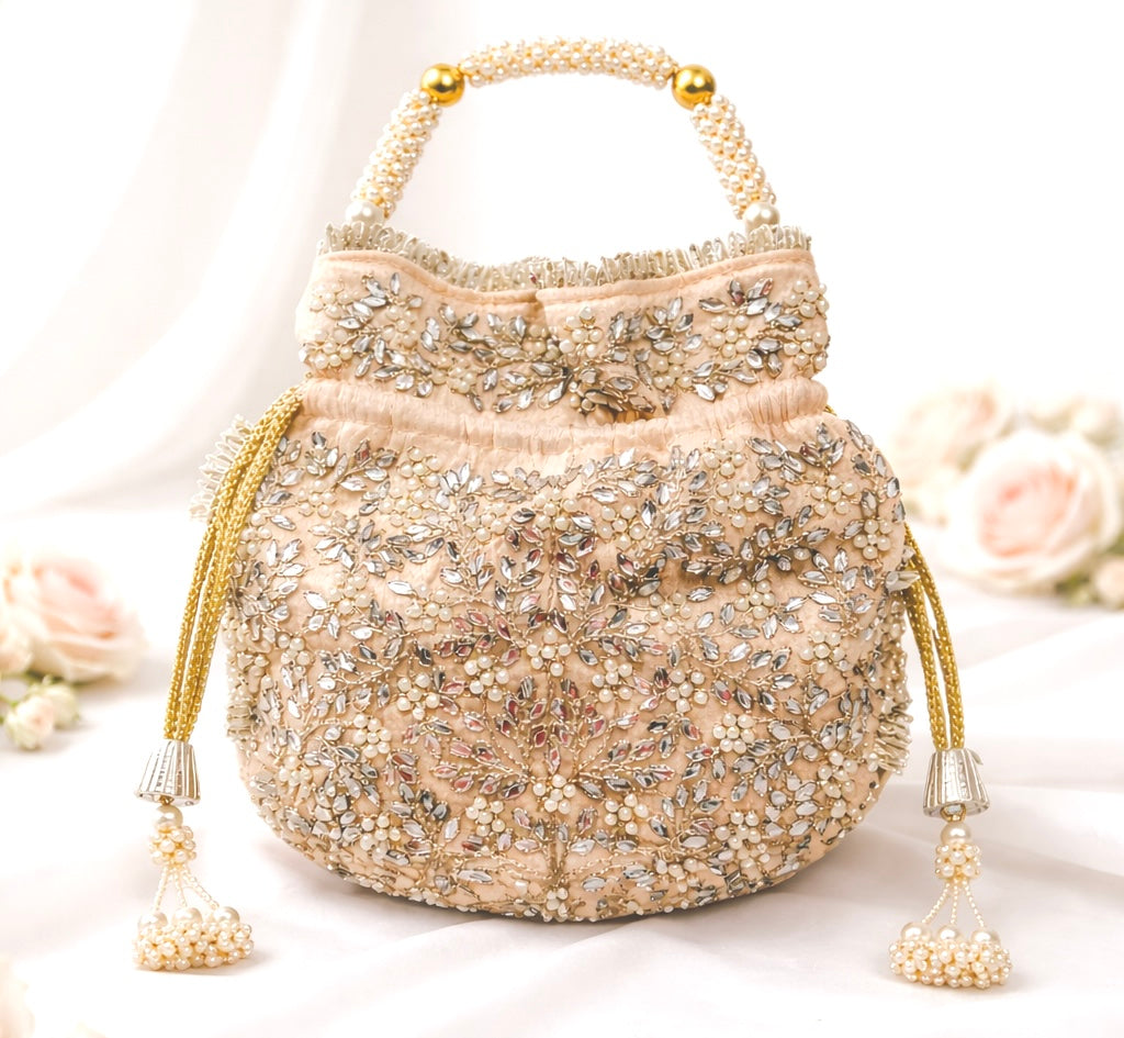 Peach Colored Potli Bag