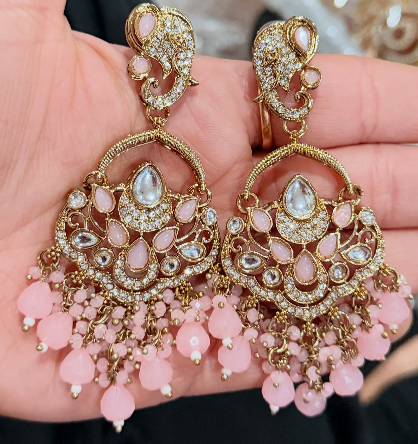 Light Pink Hanging Earrings