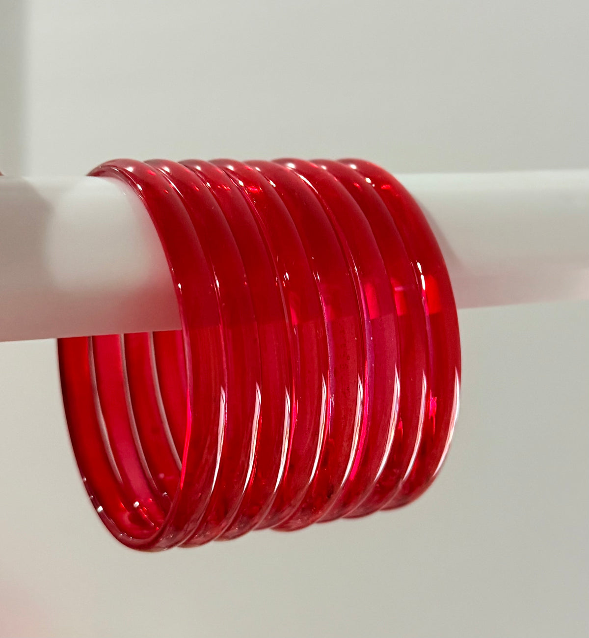 Sophia Glossy Glass Bangle Set