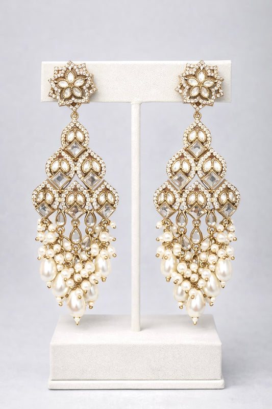Ivory Pearl Statement Earrings