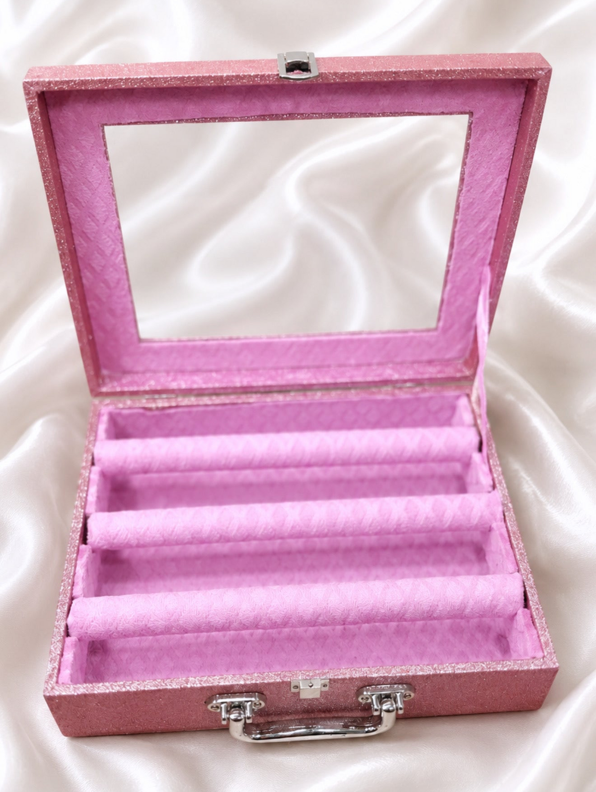 Pink Sparkly 3 Rod Bangle Box-(Back In Stock)