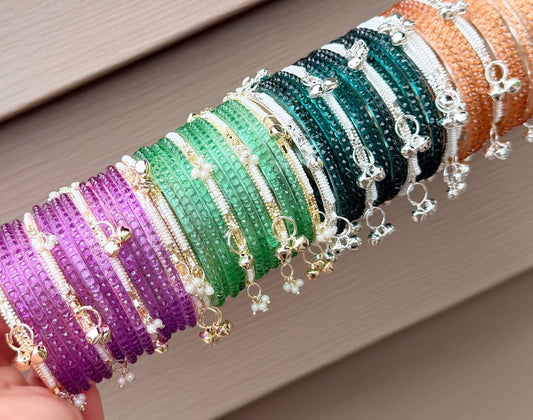 Maria Kashmiri Glass Bangle Box-Box is Included