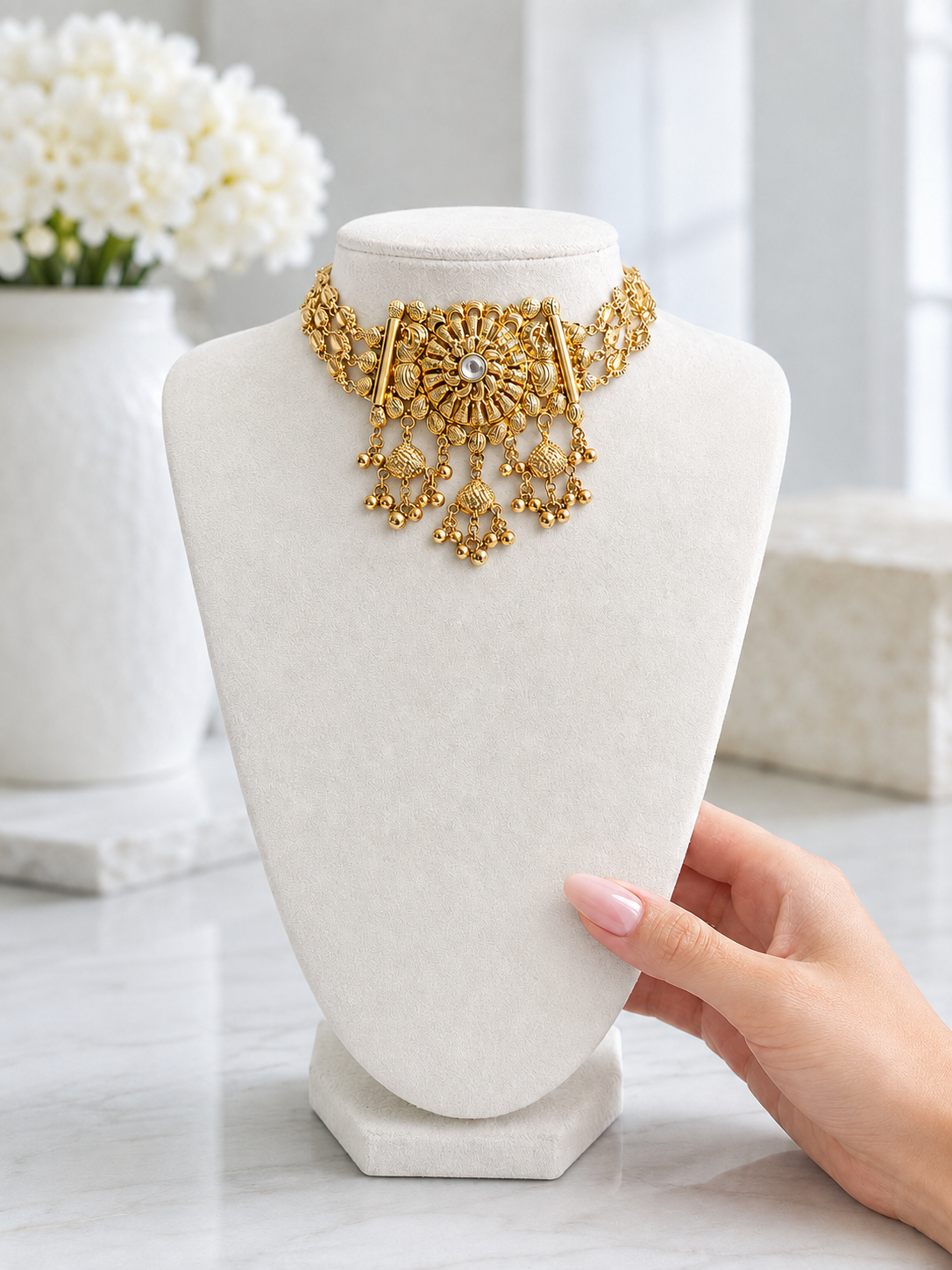 Naina Gold Plated Necklace Set