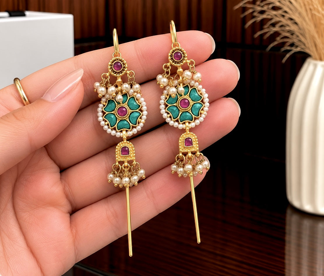 Pachi Kundan Earcuffs