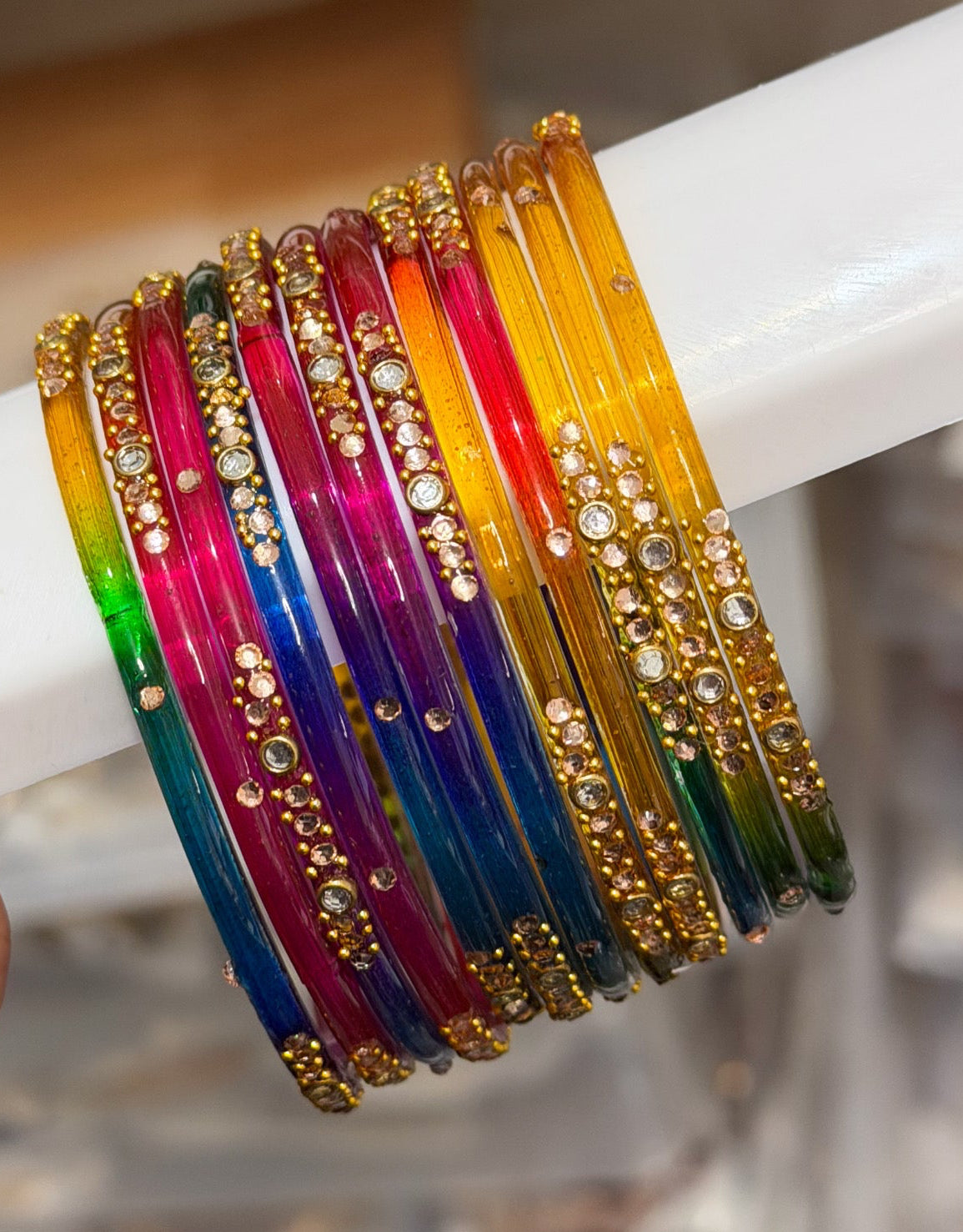 Sophia Glass Bangle Set