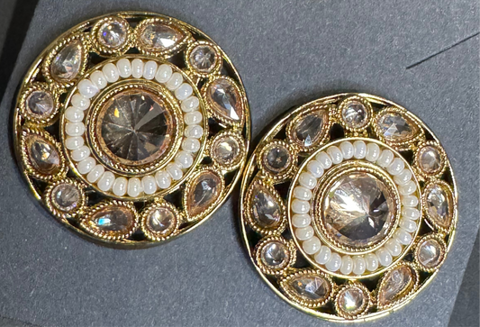 Golden & Pearls Studs
