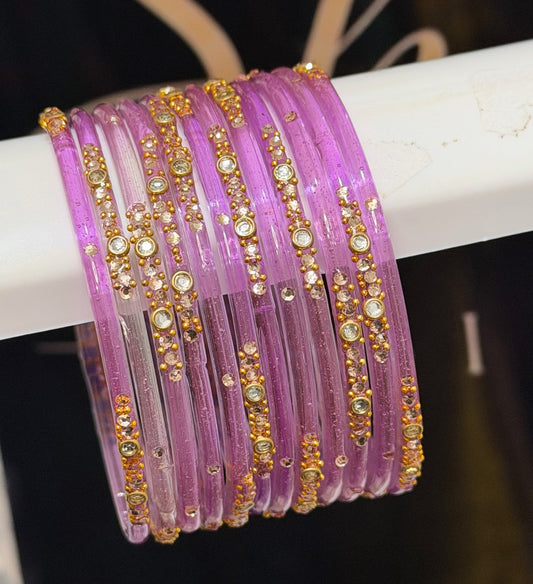 Sophia Glass Bangle Set