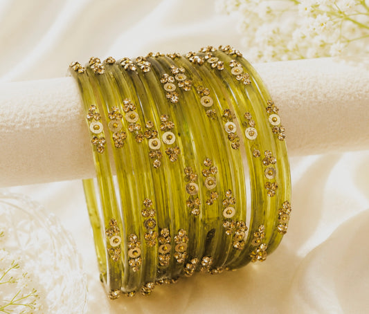 Sophia Glass Bangle Set