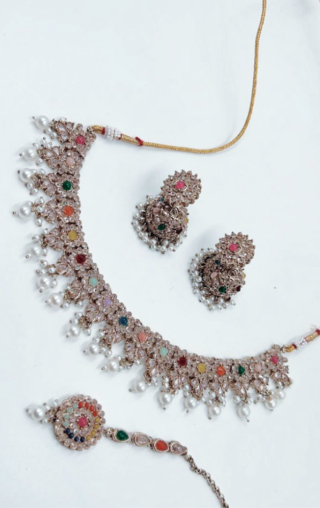 Multi Colored Necklace Set