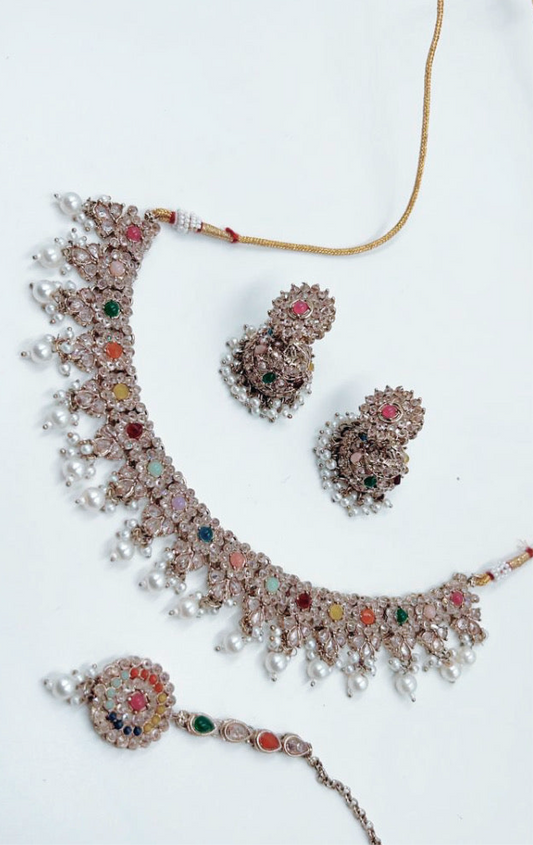 Multi Colored Necklace Set