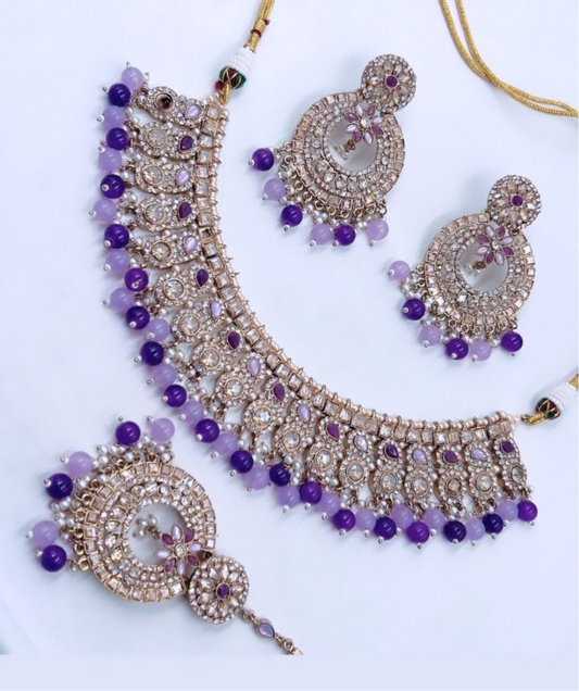 Purple Necklace Set
