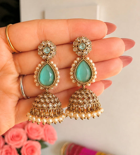 Meenakari Jhumkis