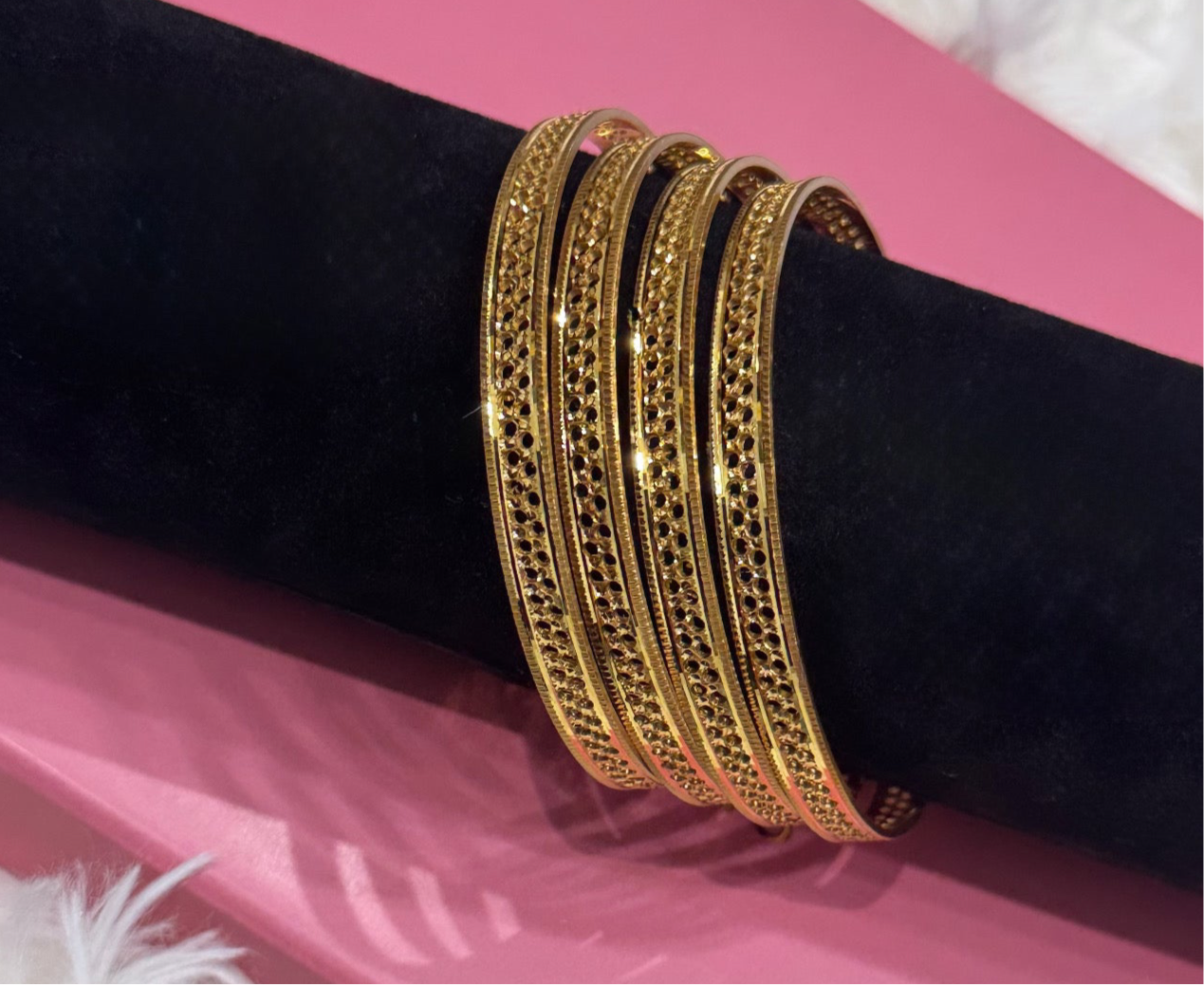 Gold Plated Bangle Set of 4