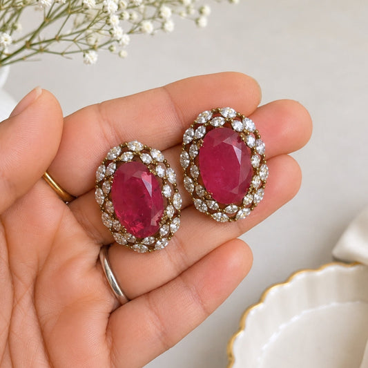 Sunheri Premium Doublet Stone Studs