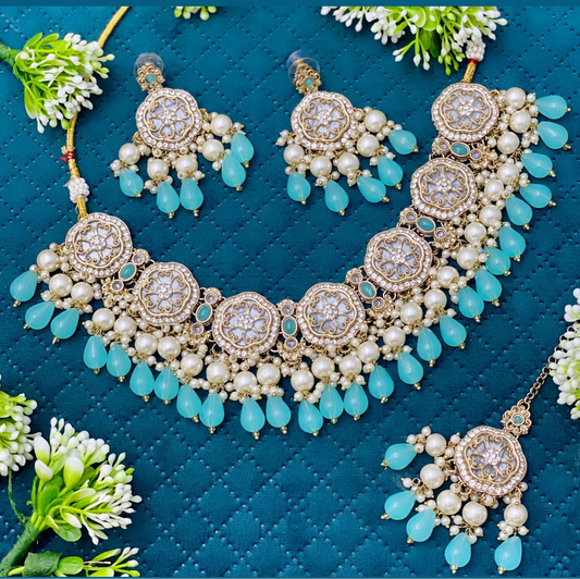 Sky Blue Necklace Set