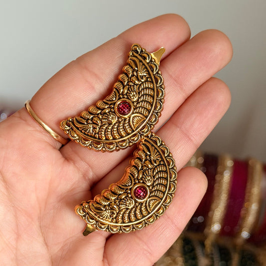 Jas Gold Plated Hair Clips
