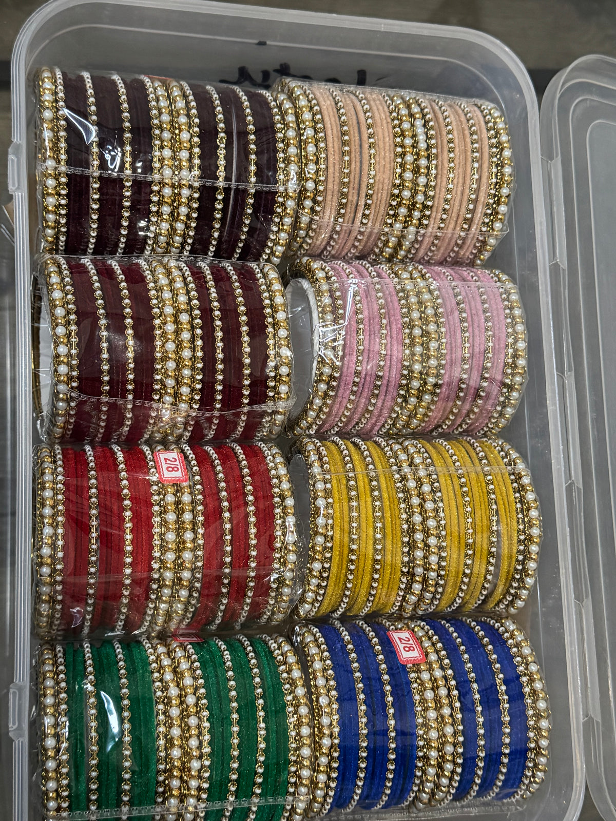 Nandini Velvet Bangle Sets-For Both Hands