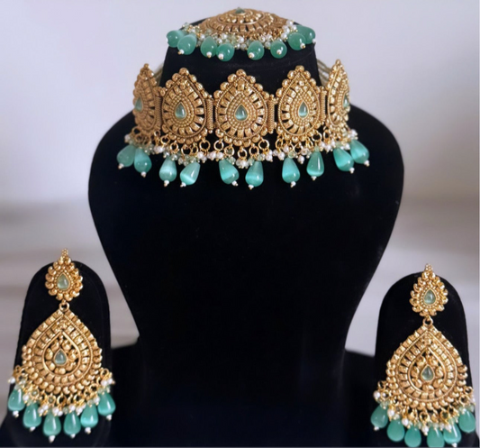 Meher Gold Plated Necklace Set