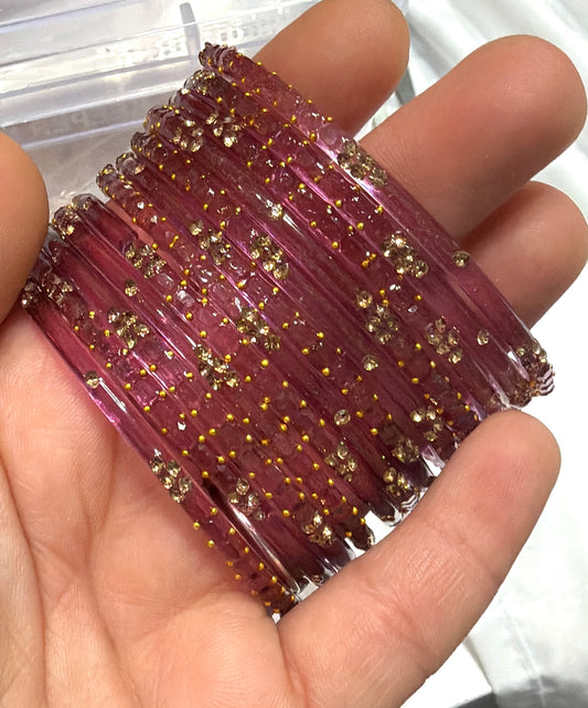 Sophia Glass Bangle Set