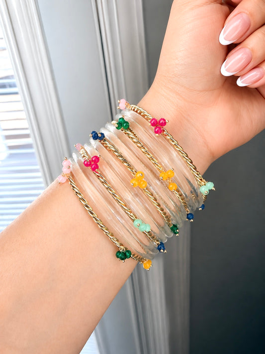 Sonam Clear Glossy Bangle Set with Multi Kashmiri Ghungroo Bangle Set