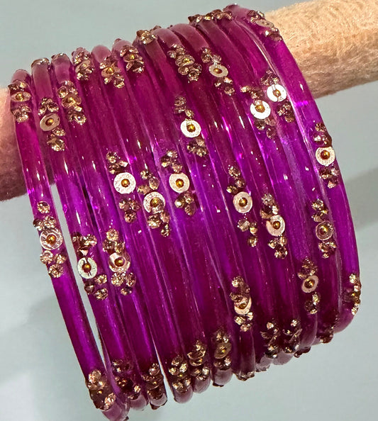 Sophia Glass Bangle Set