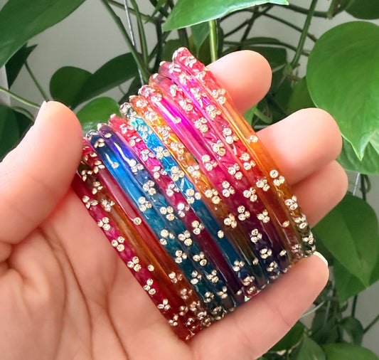 Sophia Glass Bangle Set