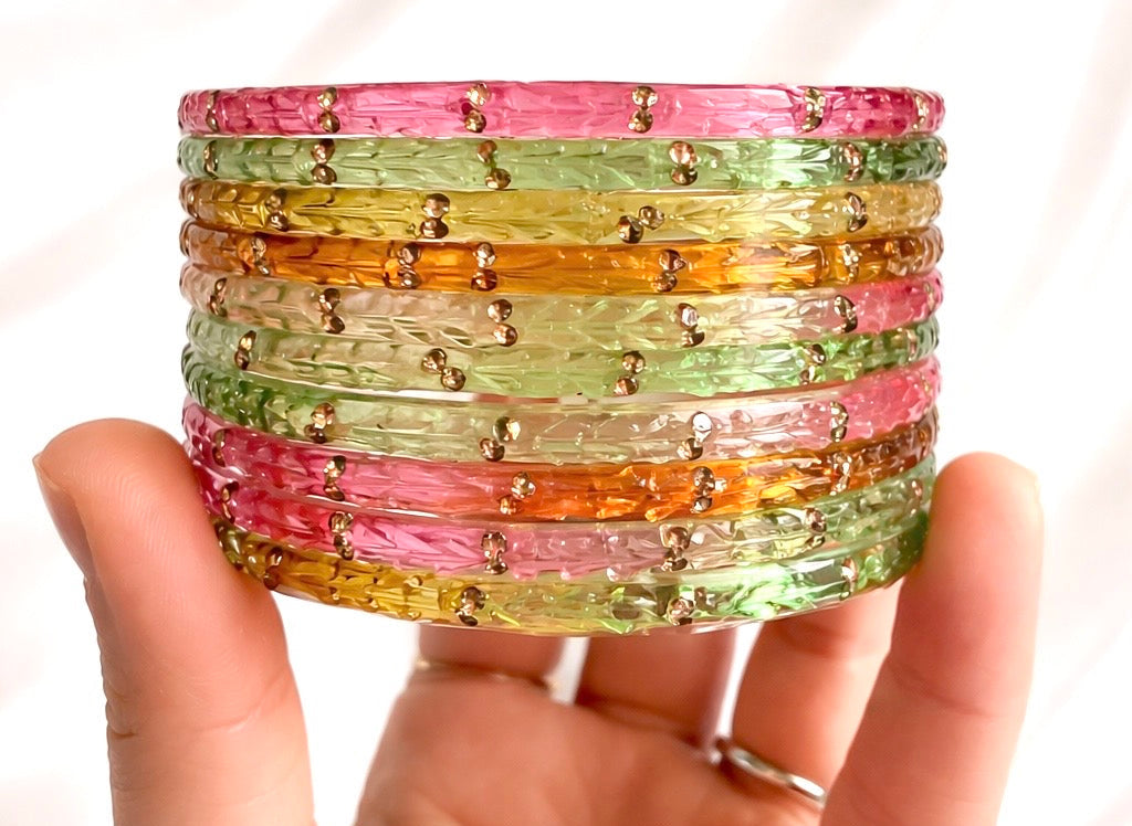 Sophia Glass Bangle Set