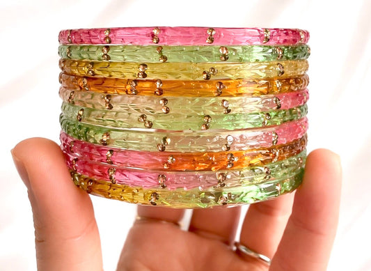 Sophia Glass Bangle Set