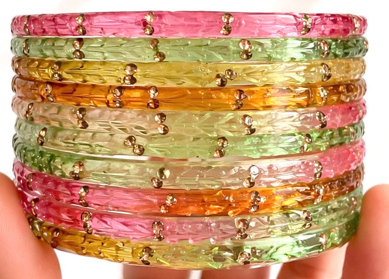 Sophia Glass Bangle Set